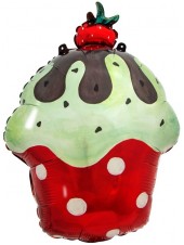 Фольгированный шар с гелием ""Кекс с глазурью" 58 см
